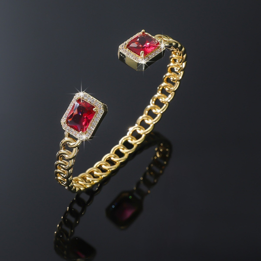 Veloria Rubis Ouvert Bracelet | Or
