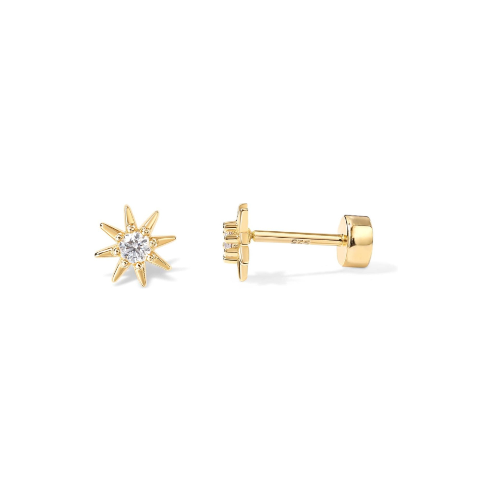 Sunburst Boucles d'Oreilles | Or
