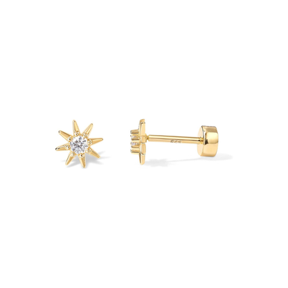 Sunburst Boucles d'Oreilles | Or