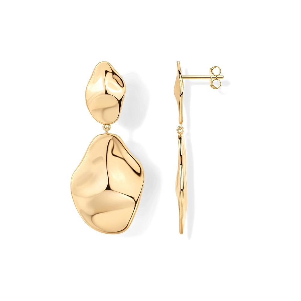 Ripple Vague Boucles d'Oreilles | Or